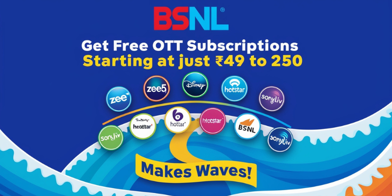 BSNL ने मचाया धमाल मात्र ₹49 में दे रहा है OTT का फ्री सब्सक्रिप्शन Zee5 Disney Hot star और SonyLIV भी शामिल